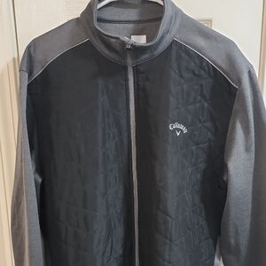 Callaway Men's Quilted Black and Gray Performance Jacket